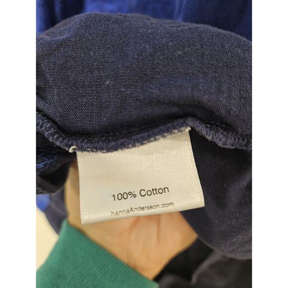 Hanna Andersson Twirl Tier Dress 140 Size 10 Color Block Blue Cotton - Picture 4 of 4